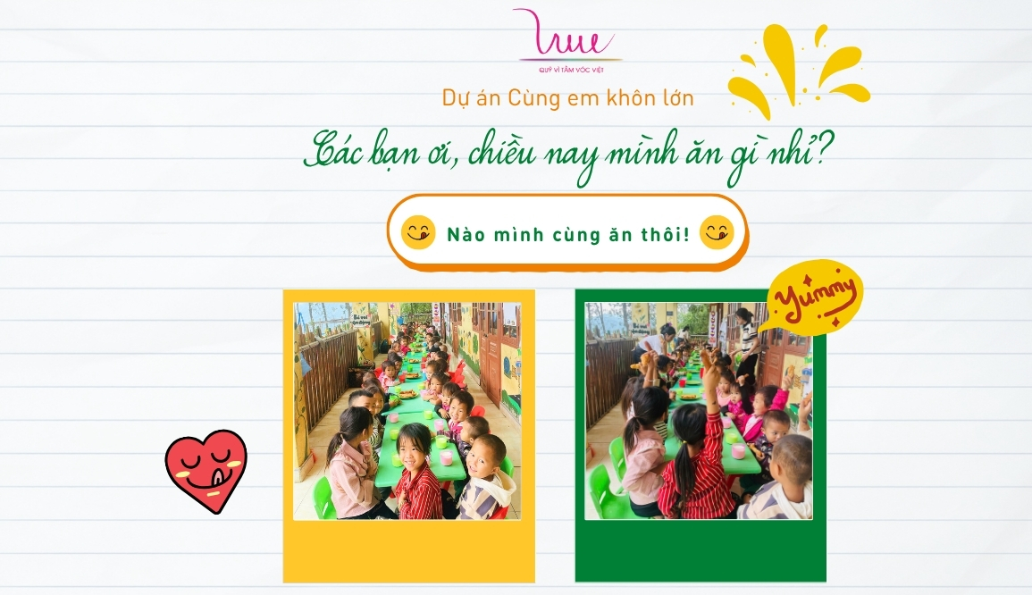 Các em nhỏ "Cùng em khôn lớn" được ăn gì trong bữa phụ buổi chiều